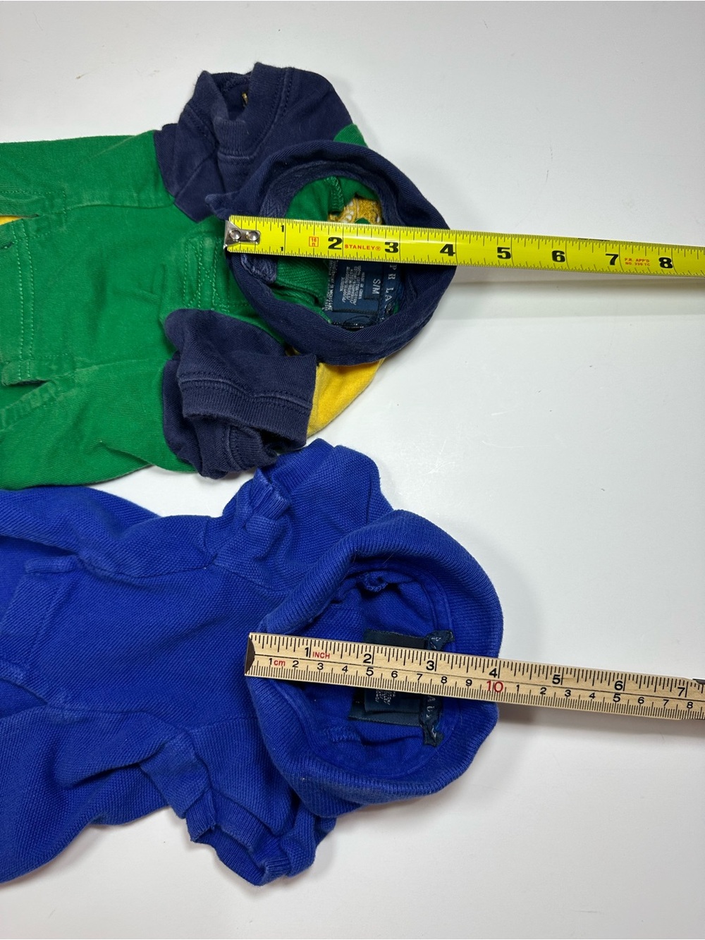 RALPH LAUREN DOG POLO SHIRT LOT OF 2 S/M BIG PONY PET CLOTHES BLUE GREEN - Picture 7 of 10
